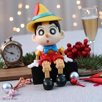 Cute Shinchan x Pinocchio Figurine Movable Legs