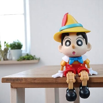 Cute Shinchan x Pinocchio Figurine Movable Legs