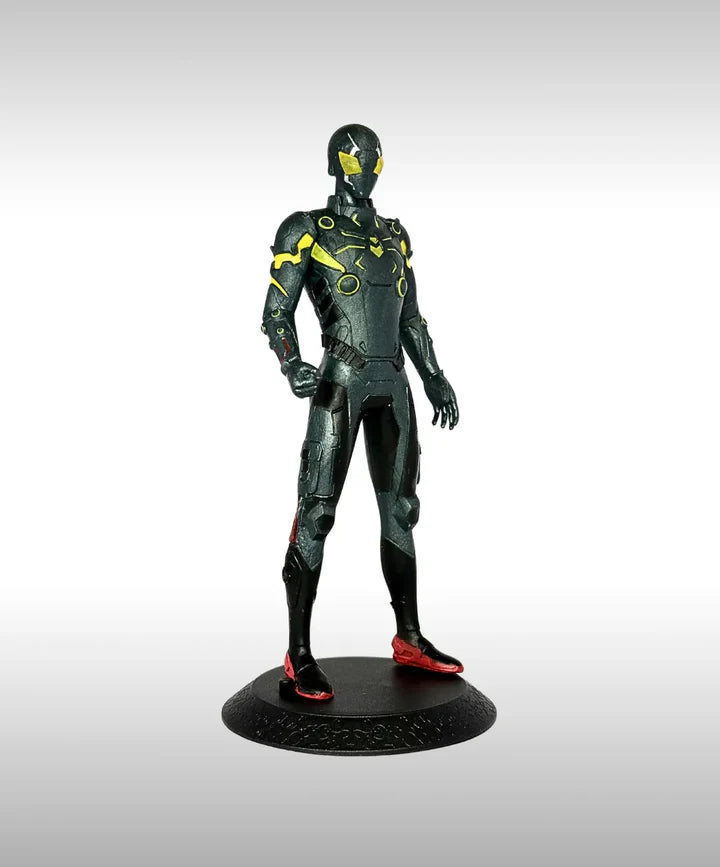 Spider-Man Armored Suit Premium Action Figure – Black & Yellow Collectible (17 cm)