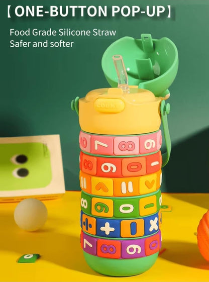 Math Puzzle Water Bottle For Kids.