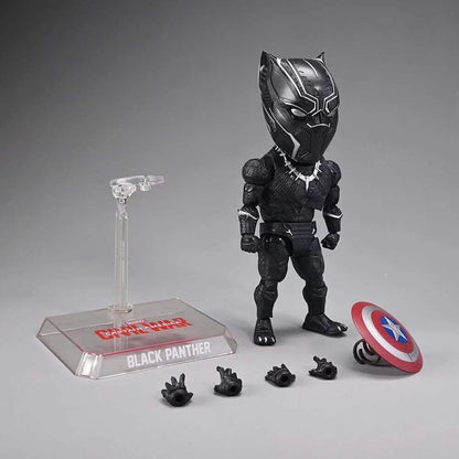 The Avengers 4: Endgame Egg Q/Cute Ver. Black Panther Action Figure Boxed 7in