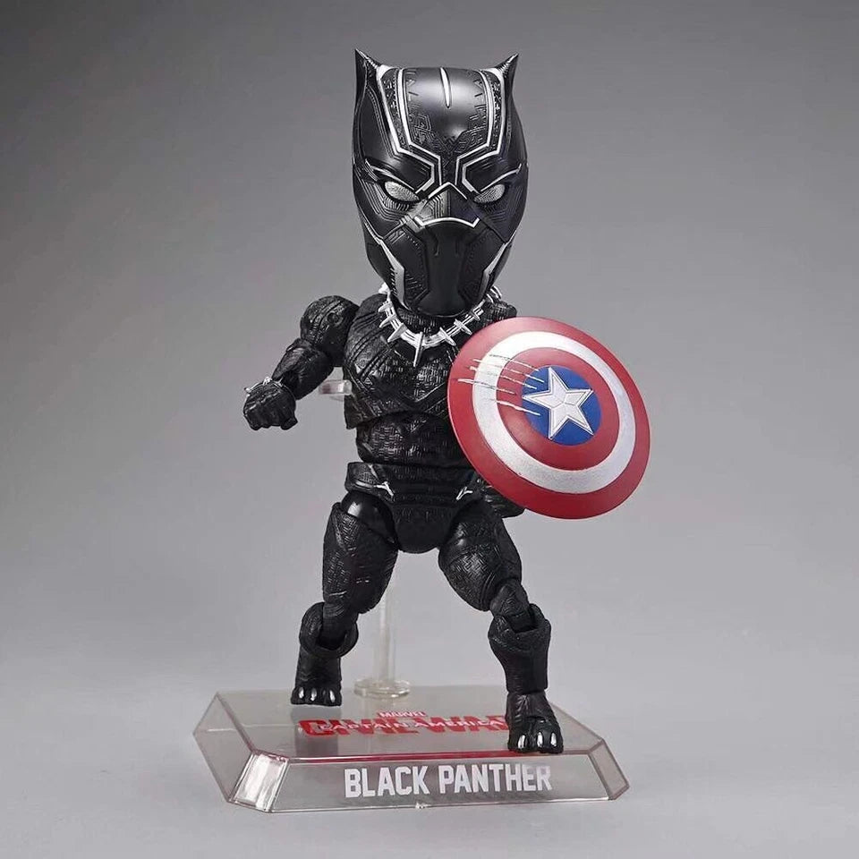 The Avengers 4: Endgame Egg Q/Cute Ver. Black Panther Action Figure Boxed 7in