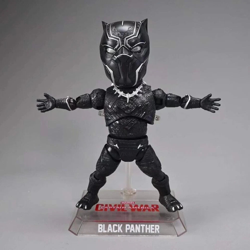 The Avengers 4: Endgame Egg Q/Cute Ver. Black Panther Action Figure Boxed 7in