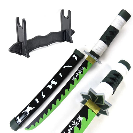SANEMI Wooden Katana 42cm with Stand (Demon Slayer)