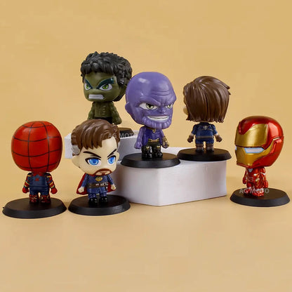 Avengers Action Figure 6pcs mini set of 6pcs of Marvel Superhero toys (Multicolor)