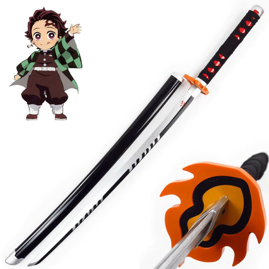 Demon Slayer: Tanjiro Flame Black 104cm Wooden Katana