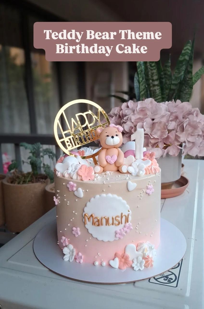 Pink Teddy Bear Cake