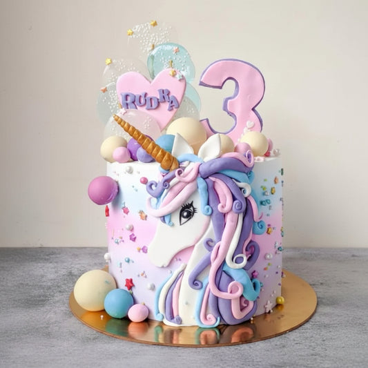 Pink and Purple Unicorn Cake