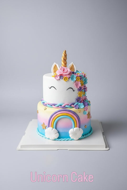 Unicorn Face Cake