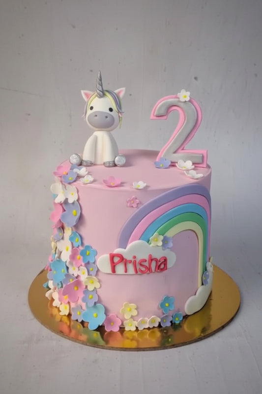 Flower Unicorn Cake