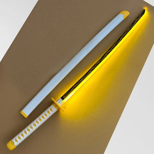 Zenitsu Agatsuma Wooden Led Katana 104 cm Rechargeable Type-C Collectible