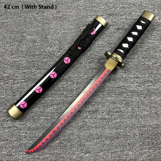 Zoro Style 42cm wooden Katana with stand
