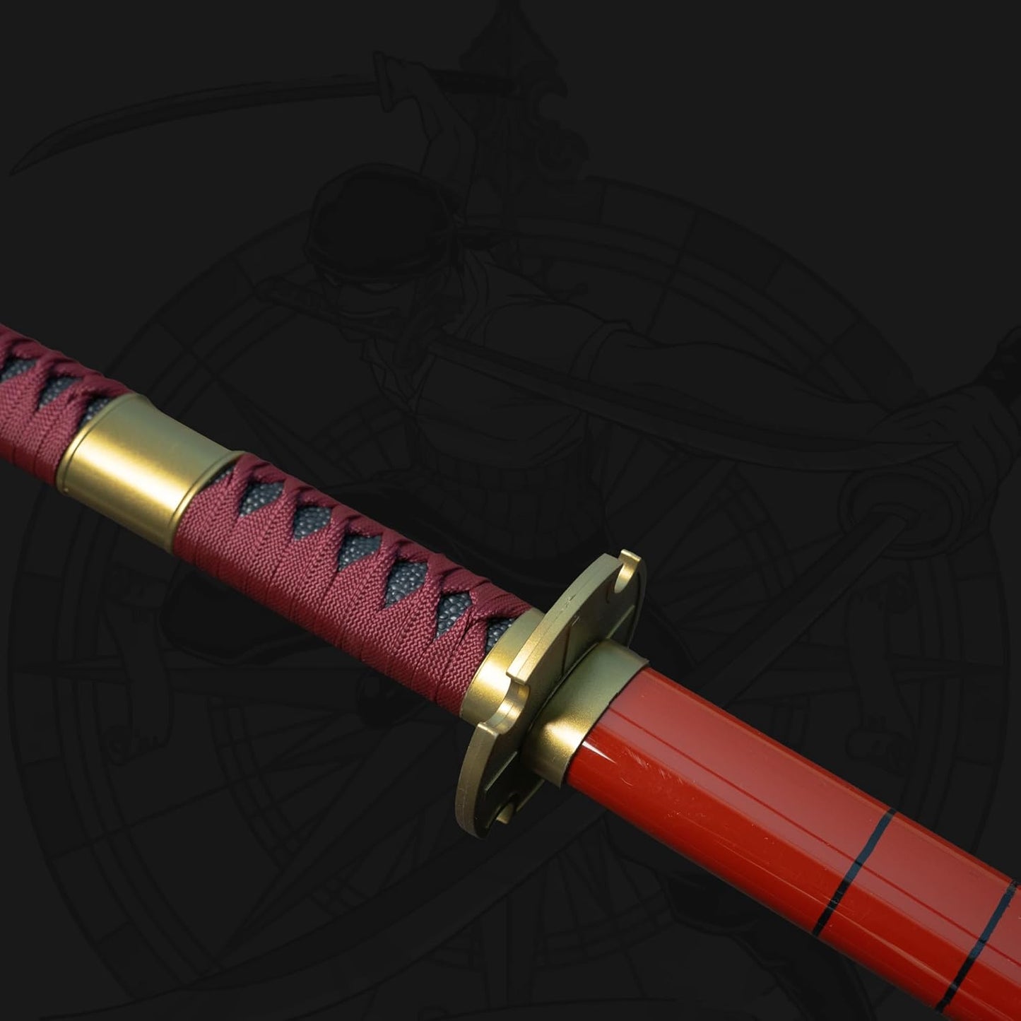 Zoro Red Led katana 104cm Rechargeable Type-C Collectible